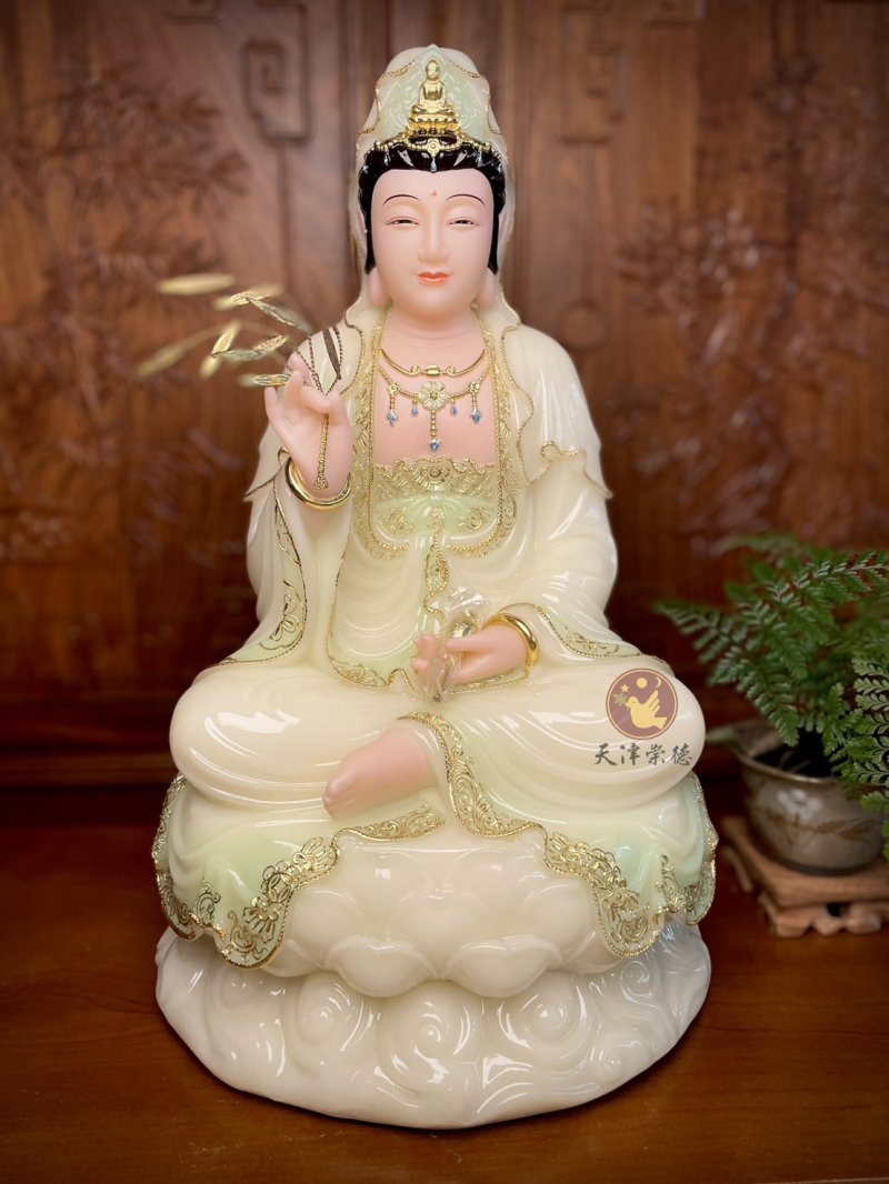 漢白玉-笑顏觀音